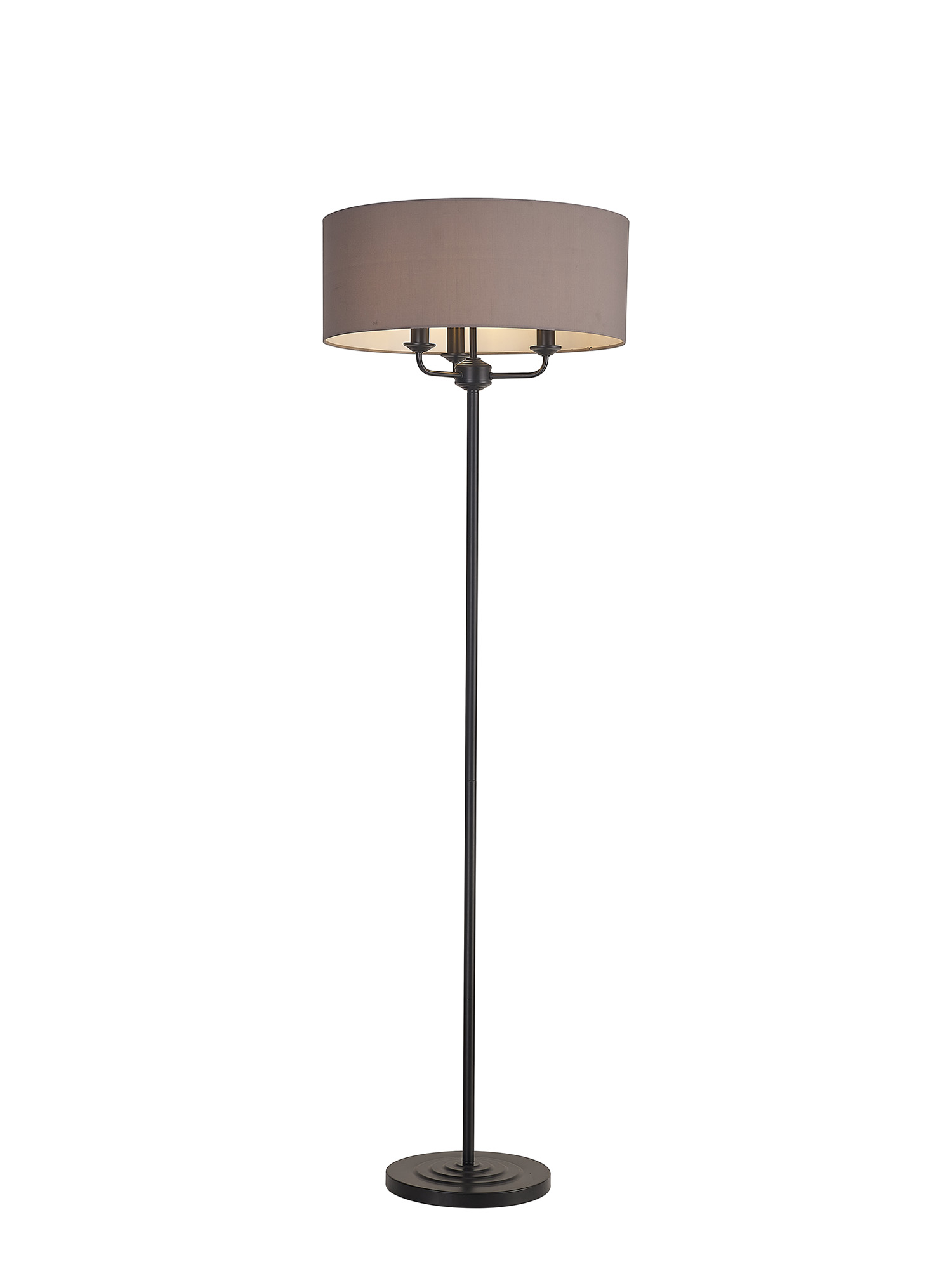 DK1066  Banyan 45cm 3 Light Floor Lamp Matt Black; Grey